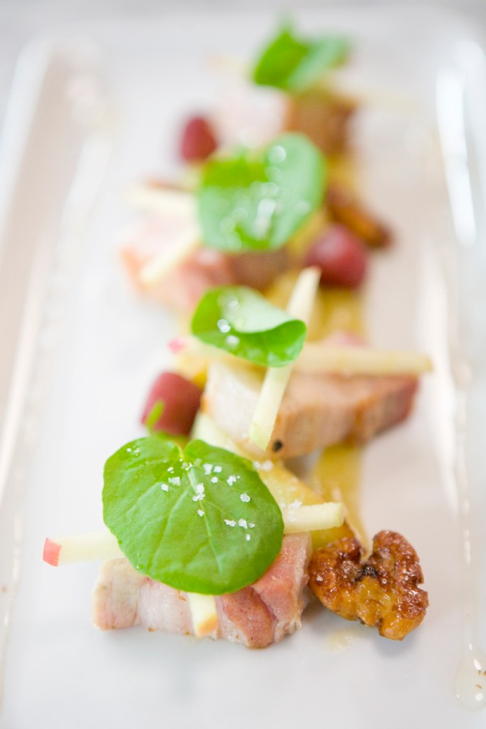 Autumn Apple Salad aE“ slow cooked pork belly, upland cress