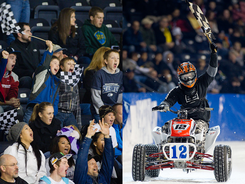 All manner of racing vehicles took to the ice at ShoWare Center