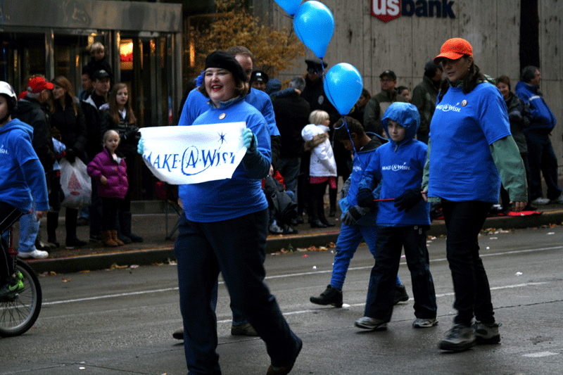 Local charities like the Make A Wish Foundation took part in the parade.