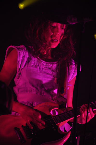 The set's dramatic lighting complemented Makino's eclectic vocal style.