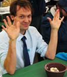 Lane Rasberry, last yearaE™s winner,  describes his technique aE“ eat with your handsaE¦.