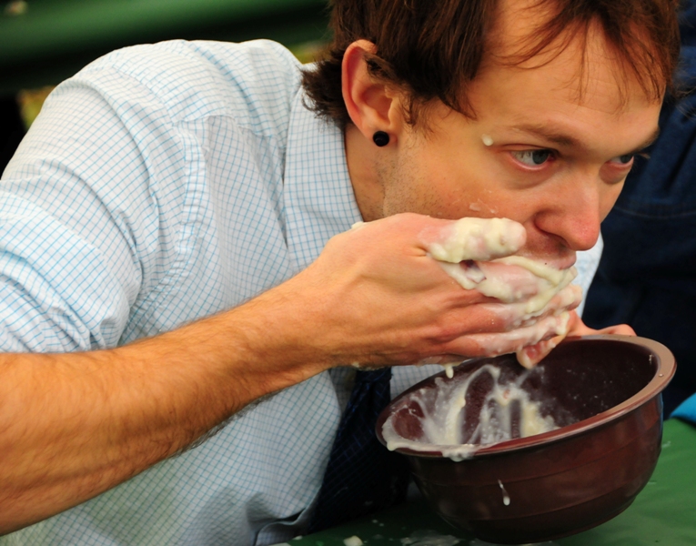 aE¦..dig in.   And donaE™t breathe for the last 90 seconds.  ItaE™s hard to eat and breath at the same time.