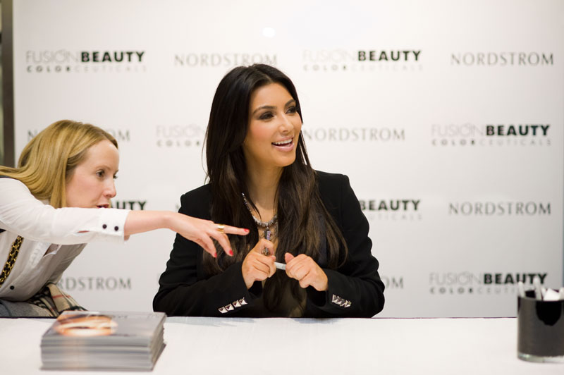 Kim Kardashian made an appearance at the Bellevue Square Nordstrom yesterday and