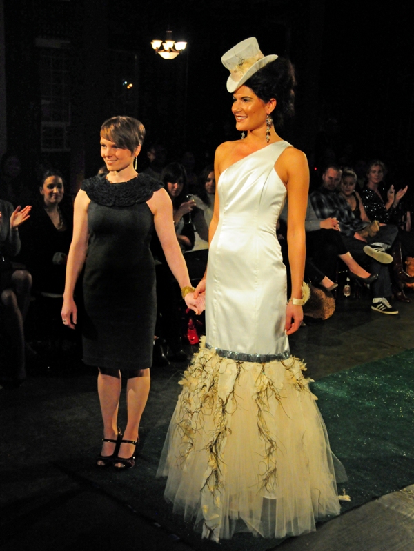 Designer Amanda Vernell of Twice Blushed aEœreconstructsaE once-loved bridal gowns into one-of-a-kind works of art that represent an environmentally conscious approach to the wedding dress.