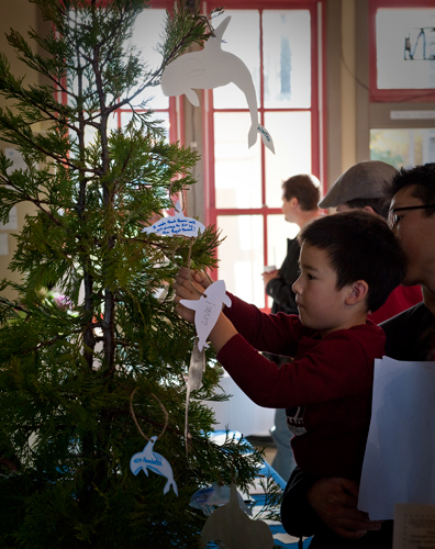 Whale-wishers: Guests got to hang wishes on a tree.