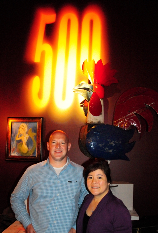 Winemaker Kevin Conroy and 509 WineryaE™s Stacey Fujimura at the 509 Winery and Tasting Room. Art by Stephanie Sullivan Broker.