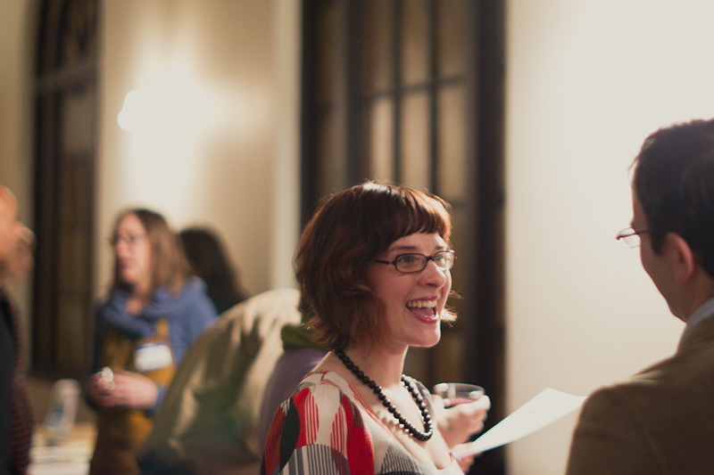 Guests gathered at the Fremont Abbey Arts Center to discuss local art projects during SPROUT.