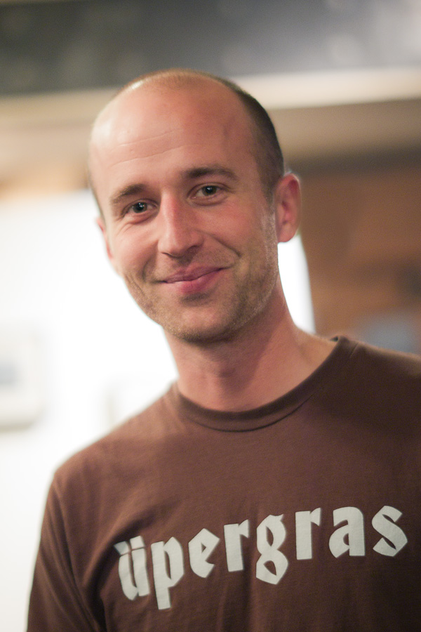 Nathan Marion, the director of the Fremont Abbey Arts Center, poses for a photo while meeting with guests of SPROUT.