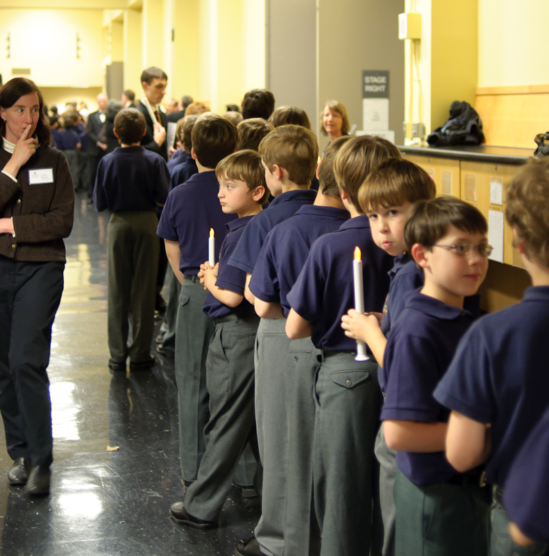 The Northwest Boychoir prepares to take the stage.