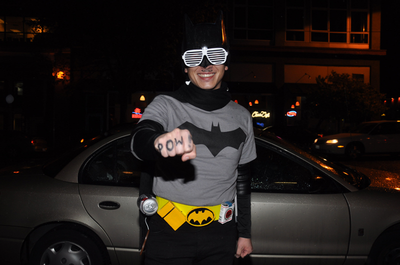 Batman stepped out without his boy wonder sidekick.