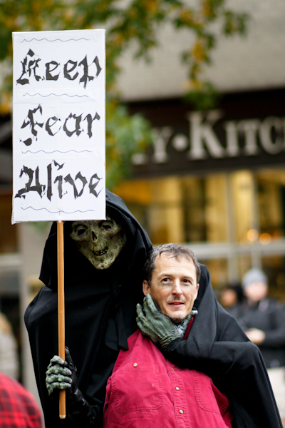 Thousands converged in Westlake park yesterday to take part in a satellite