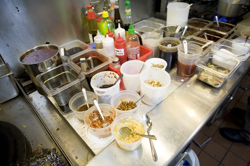A peek in the kitchen.