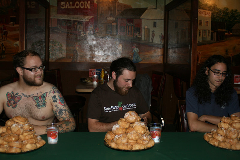 Readying for Beard Papa battle.