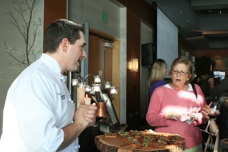 This woman seemed very surprised by the Salish Lodge Chef Tyler Hefford-Anderson's description of his plate - especially the frozen, yuzu-infused grapes. But yeah, they were that good.