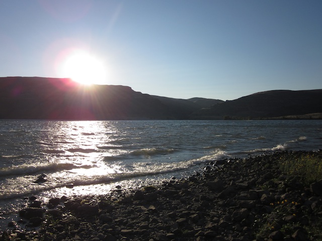 And the sun sets over the Columbia.