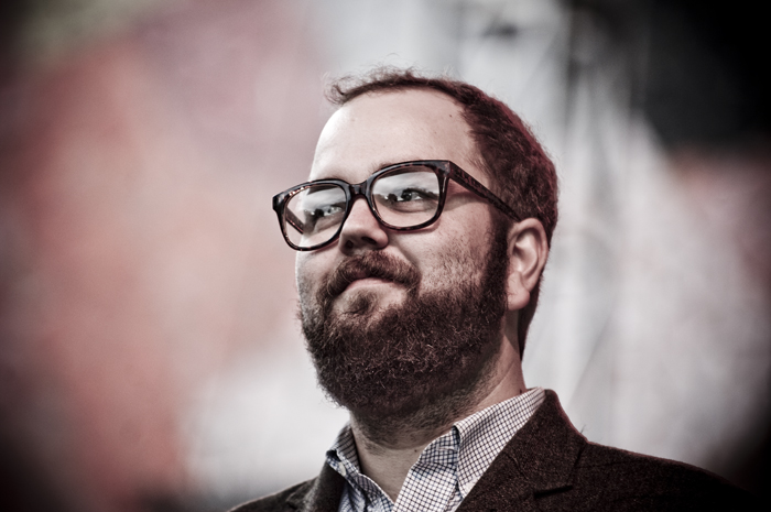 "He tells the crowd that his two favorite things in the world