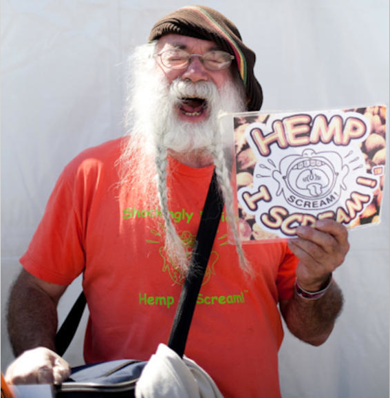 Hemp ice cream and white man dreads at Hempfest 2010.