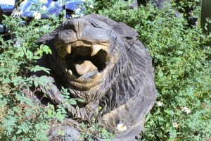 Watch out for wild cats - and artists with chainsaws - on Langley's main drag.