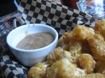 4. Skylark Cafe,3803 Delridge Way S.W., 935-2111Poutine tots? You bet! At the Skylark in West Seattle, you can order tots with cheese and a side of gravy for $4.50 -- $2.50 during happy hour. The gravy is a little lumpalicious, but damn tasty with a cold beer.