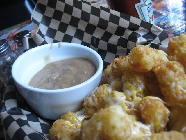 4. Skylark Cafe,3803 Delridge Way S.W., 935-2111Poutine tots? You bet! At the Skylark in West Seattle, you can order tots with cheese and a side of gravy for $4.50 -- $2.50 during happy hour. The gravy is a little lumpalicious, but damn tasty with a cold beer.