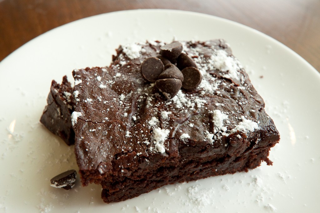 MakiniaE™s vegan brownie.