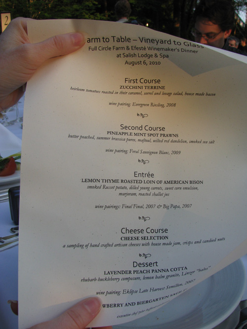The full menu.