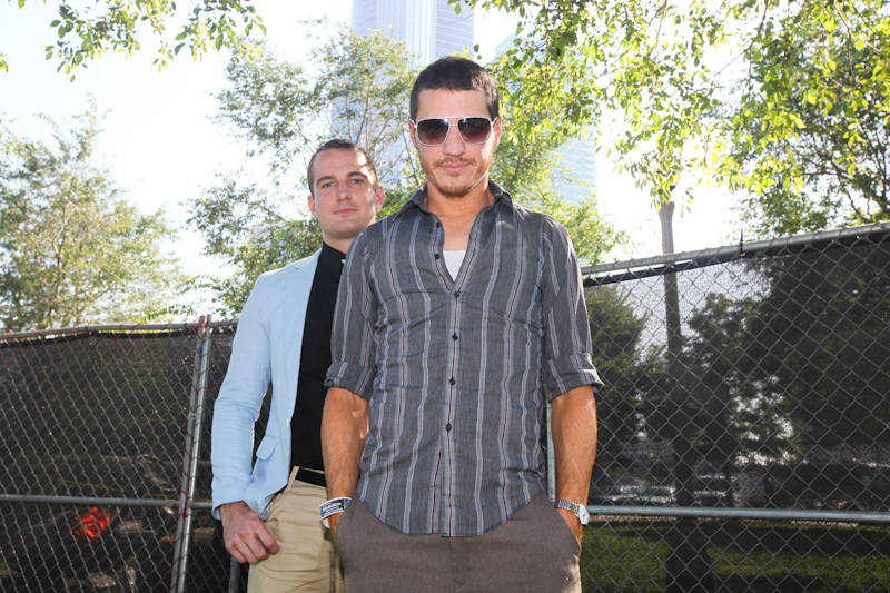 Mute Math pose for a photo on Sunday.