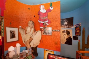 Marilyn, Santa, Elvis, and Mohamed Ali welcome you.