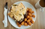 Steak, gravy and tot's at the Heartland Cafe and Benbow Room.