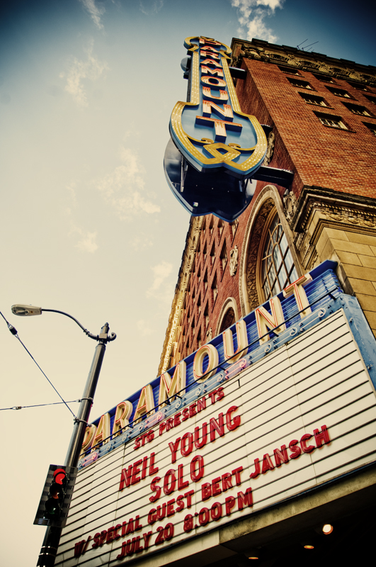 "It was a bright summer West Coast evening, but Neil Young was