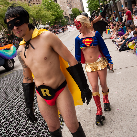 The Seattle Pride parade shimmied down the streets of Seattle on Sunday,
