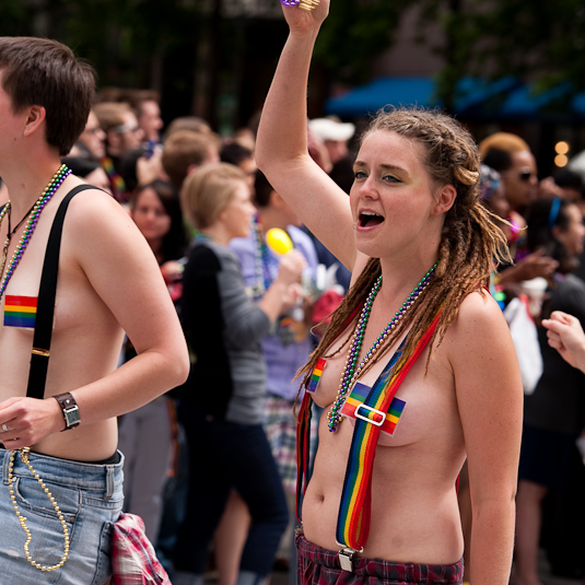 The Seattle Pride parade shimmied down the streets of Seattle on Sunday,