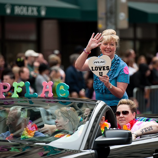 The Seattle Pride parade shimmied down the streets of Seattle on Sunday,