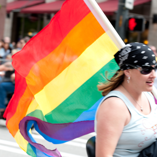 Everyone's favorite lesbians kicked off Sunday's Pride parade with a roar.Photos by