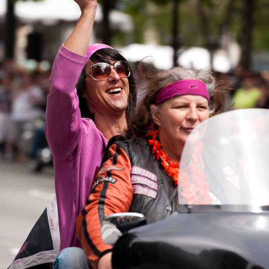 Everyone's favorite lesbians kicked off Sunday's Pride parade with a roar.Photos by