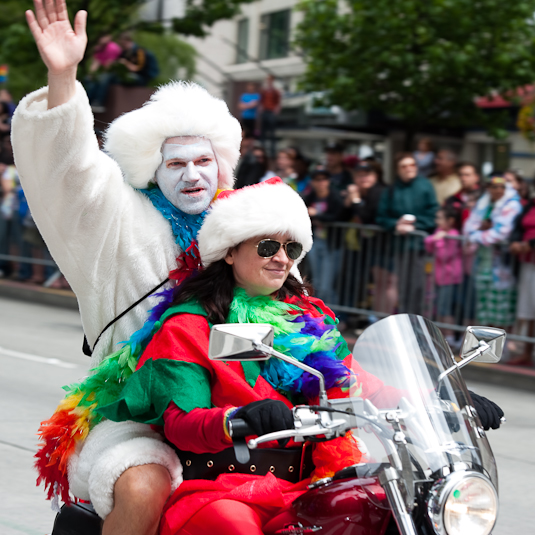 Everyone's favorite lesbians kicked off Sunday's Pride parade with a roar.Photos by