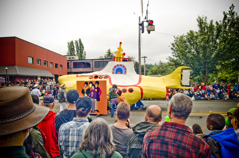 I don't know how they got it out of the water, but man is that yellow submarine cool.
