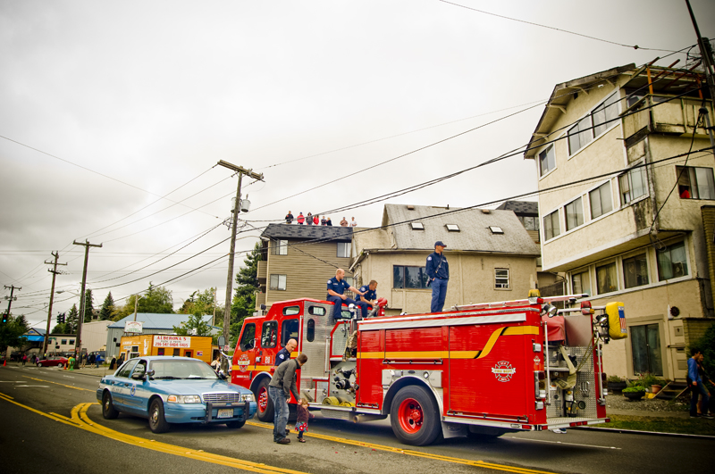 Seattle's best showing their Solstice pride and keeping the streets safe for all the hippies.