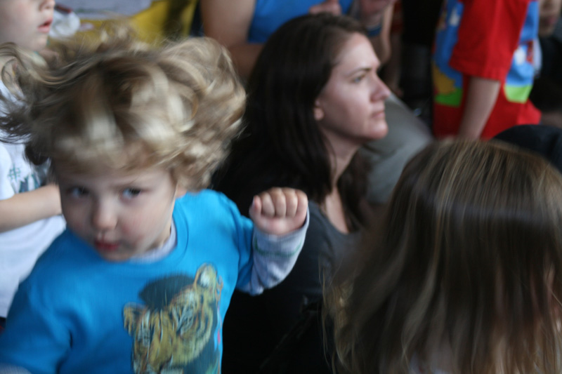 Hank shows off his mad dance skillz.