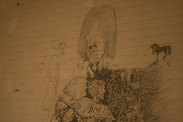 Untitled piece by Friedrich Kunath. Reminds me of my high school doodles. Just way, way bigger.