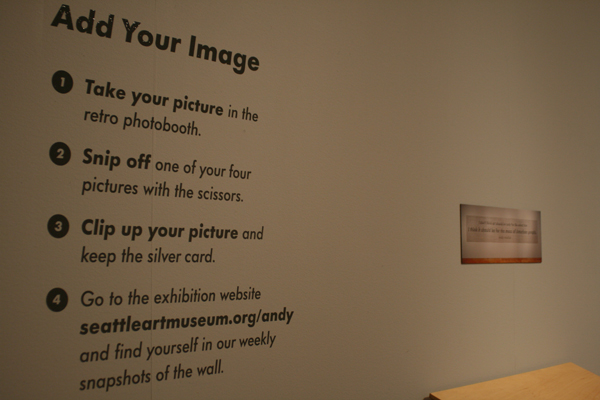 There are many photo booth images featured in the exhibit and at the end, SAM encourages creating your own.