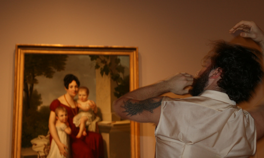 A member of Lingo dance mesmerizes at Seattle Art Museum.