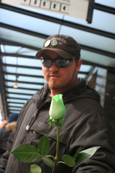 Dan the green rose man.