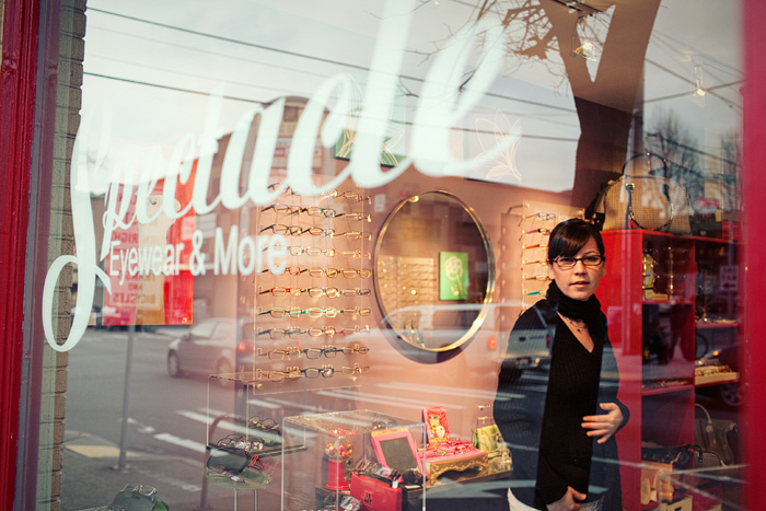 Gina Kepola, the Optician at Spectacle, has been in the neighborhood for two years.