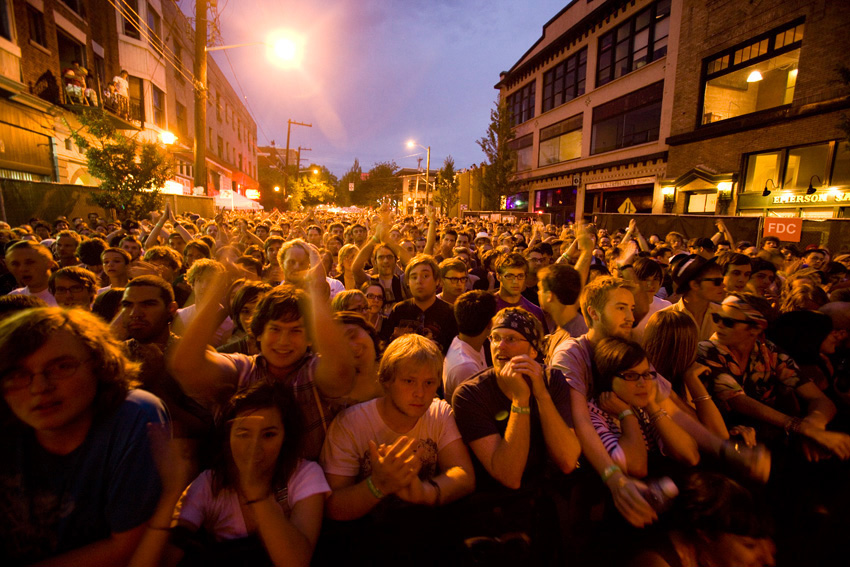 Kids checking out Built To Spill at the 2009 Capitol Hill Block Party.