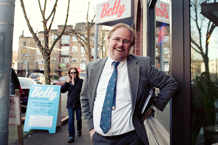 Charley was hitting the street for his company, Green Benjamin.