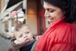 Three-month-old Peter & his mom Vasantha took advantage of the good weather and got out of the house.