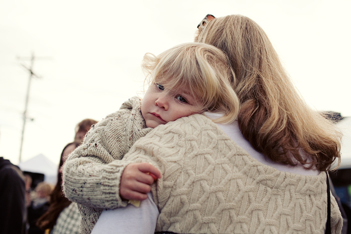 Alice isn't a fan of the noise.