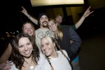Kimberly, Zach, Rebecca, Mindy, Nicole, Mark and Will hang outside the King Cat Theatre.