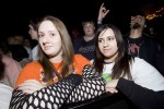 Kat and Melissa found a place in the front row.